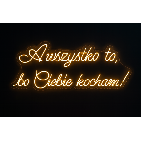 Neon LED A wszystko to, bo Ciebie kocham!
